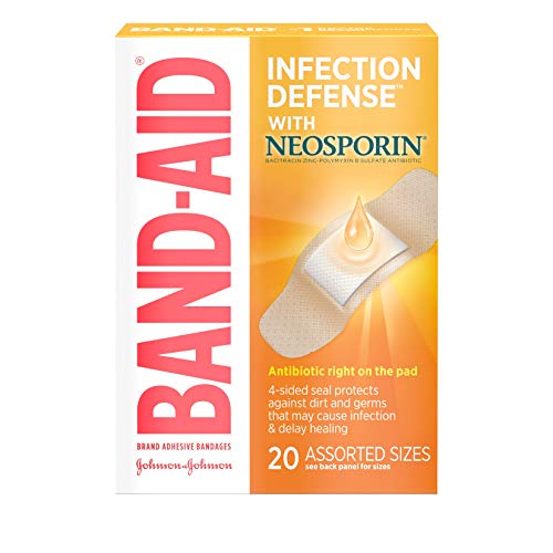 Band-Aid Antibiotic Waterproof Adhesive Bandages, Assorted Sizes, 2 pk