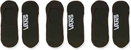 Vans No Show 3 Pairs Men’s Black With White Off The Wall Socks, 9.5-13