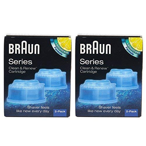 Braun CCR4 Cleaner Refill Kit/Clean Shaver Cleansing Renew CCR 4-Pack Genuine NR