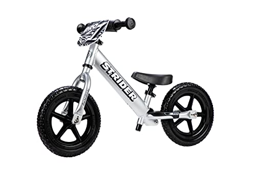 Strider – 12 Pro Balance Bike, Ages 18 Months to 5 Years, Silver