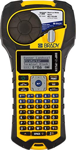 Brady BMP21-PLUS Handheld Color Label Printer with Rubber Bumpers, Multi-Line Print, 6 to 40 Point Font