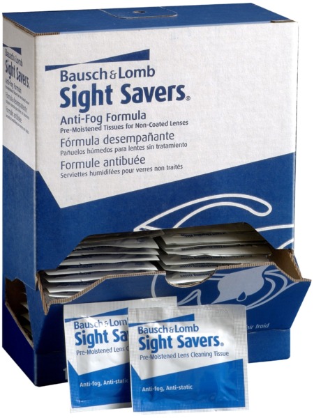 Lens Cleaning Wipes by Bausch & Lomb, Pre-Moistened Tissues, Anti-Fog, Cleans Glass and Plastic