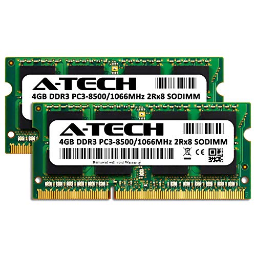 A-Tech 8GB (2 x 4GB) PC3-8500 DDR3 1066/1067 MHz RAM for MacBook, MacBook Pro, iMac, Mac Mini (Late 2008, Early/Mid/Late 2009, Mid 2010) | 204-Pin SODIMM Memory Kit | The Storepaperoomates Retail Market - Fast Affordable Shopping