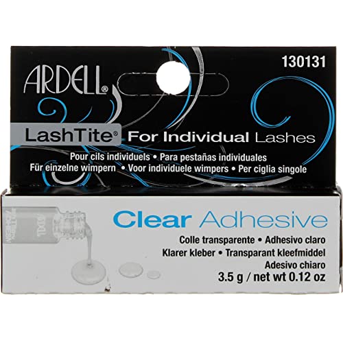 Ardell Lashtite Adhesive Clear 0.12 Ounce Bottle (Black Package) (3.7ml) (Pack of 2)