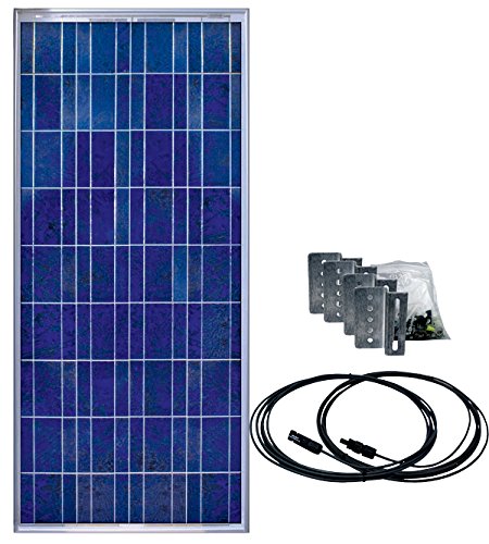 Samlex America (SSP-150-KIT) 150W Solar Panel Kit with Brackets and Connecting Wires