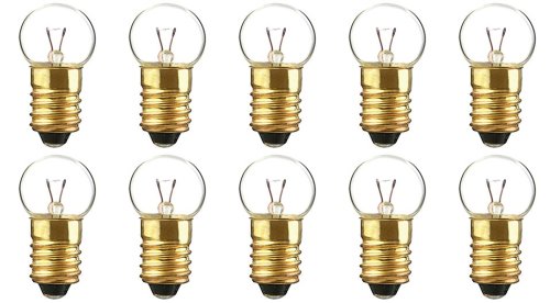 CEC Industries #425 Bulbs, 5 V, 2.5 W, E10 Base, G-4.5 shape (Box of 10)