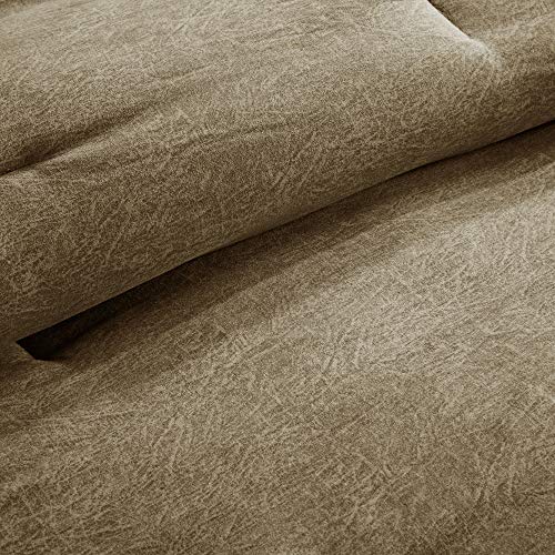 Madison Park Boone Cozy Comforter Set, Faux Suede, Deluxe Hotel Styling All Season Down Alternative Bedding Matching Shams, Decorative Pillow, King (104 in x 92 in), Rustic Brown 7 Piece | The Storepaperoomates Retail Market - Fast Affordable Shopping