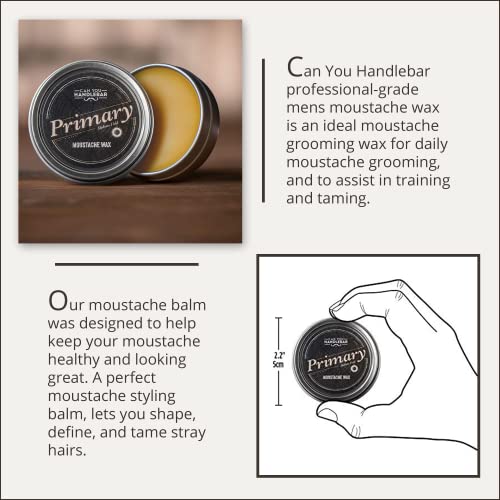 Can You Handlebar Moustache Wax for Men, Medium Hold Styling Balm, Unscented Natural Beeswax, Grooming Products, 1 oz Tin Each | The Storepaperoomates Retail Market - Fast Affordable Shopping