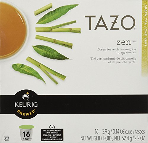 Keurig Tazo Zen Tea 16-Count K-Cups for Keurig Brewers (2 Pack, 32 cups)