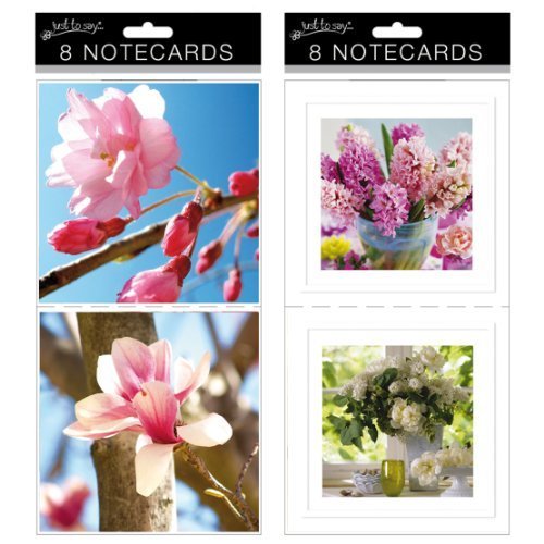 Tallon Just to Say Large Floral Square Note Card (Box of 8) by Tallon International Ltd
