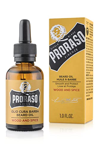 Proraso Beard Oil for Men to Tame, Smooth and Condition Beard Hair – Wood & Spice, 1 Fl Oz (Pack of 1)