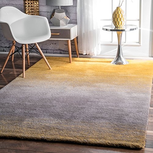 nuLOOM Ana Ombre Shag Area Rug, 8′ x 10′, Yellow