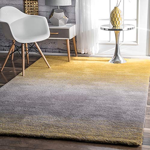nuLOOM Ana Ombre Shag Area Rug, 5′ x 8′, Yellow