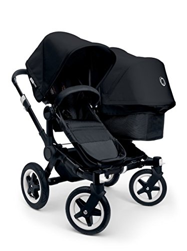 Bugaboo 2015 Donkey Duo Stroller Complete Set in Black on Black