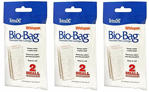 Tetra Whisper Assembled Bio-Bag Filter Cartridges Small – 6 Total Filters (3 Packs with 2 Filters per Pack)