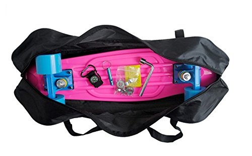 Cooplay 22″ Black Penny Banana Skateboard Carry Bag Handbag Backpack Straps with No Skateboard
