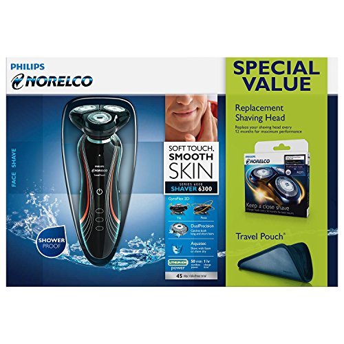 Philips Norelco SensoTouch Electric razor 1160X Anti-slip grip with GyroFlex 2D With BONUS Replacement Head And Travel Pouch