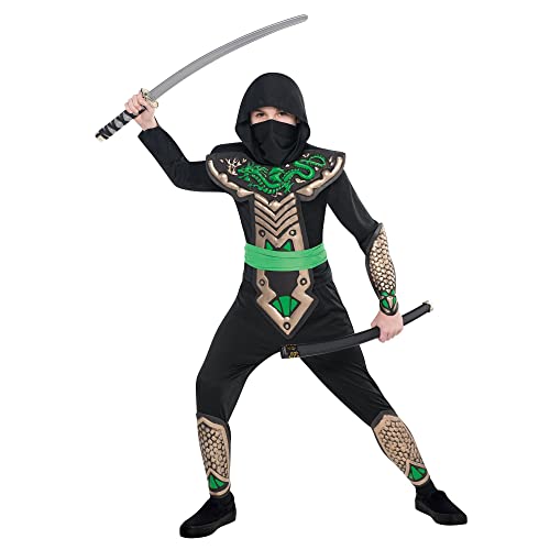 Amscan 841598 Ninja Dragon Slayer Costume, Children Medium Size, 1 Piece