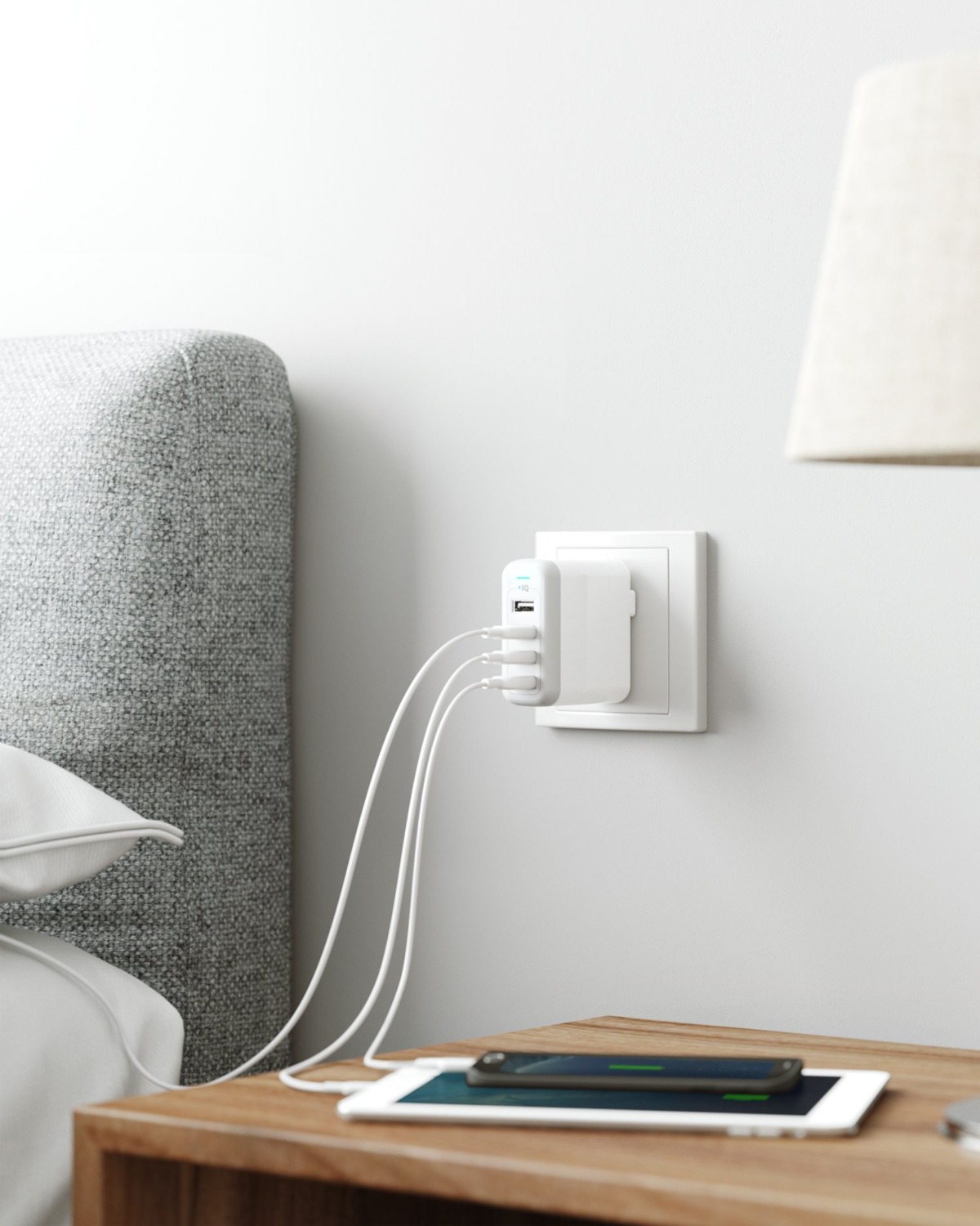 Anker 40W 4-Port USB Wall Charger with Foldable Plug, PowerPort 4 for iPhone 11/XS/XS Max/XR/X/8/7/6/Plus, iPad Pro/Air 2/Mini 4/3, Galaxy/Note/Edge, LG, Nexus, HTC, and More, white (A2142) | The Storepaperoomates Retail Market - Fast Affordable Shopping