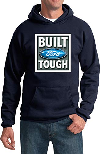Buy Cool Shirts Built Ford Tough Hoodie, Navy XL