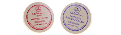 Taylor of Old Bond Street Shave Cream – 2 Pack 5.3 0z Each Choose Your Scents! (Rose and Lavender)