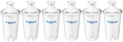 Brita , White Water Pitcher Replacement Filters, 3 ea(2 Packs of three filters each ), 6 filters