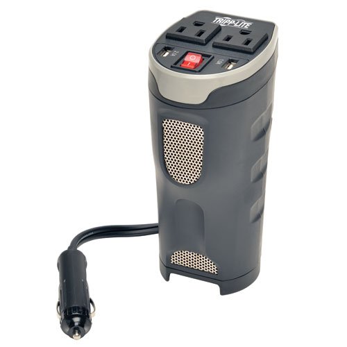 Tripp Lite 200W Car Power Inverter with 2 Outlets & 2 USB Charging Ports, Cup Holder Design, Auto Inverter (PV200CUSB),Gray | The Storepaperoomates Retail Market - Fast Affordable Shopping