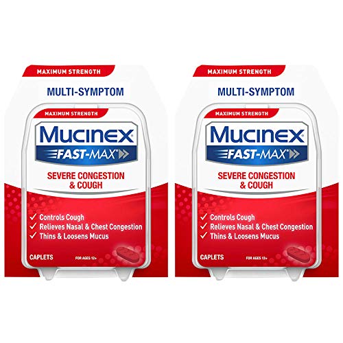 Mucinex Fast-Max Adult Severe Congestion and Cold Caplets, 20 Count (Pack of 2)