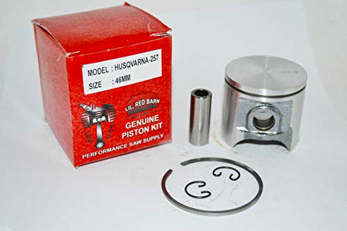 Lil Red Barn Compatible with Husqvarna 257 Piston Kit, 46mm, Replaces Husqvarna Part # 503662001 Quality Reproduction 2 Day Standard Shipping to All 50 States!