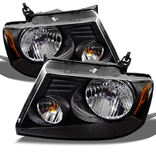 AKKON – For Ford F150 Lincoln Mark LT OE Replacement Black Headlights Driver/Passenger Head Lamps Pair New