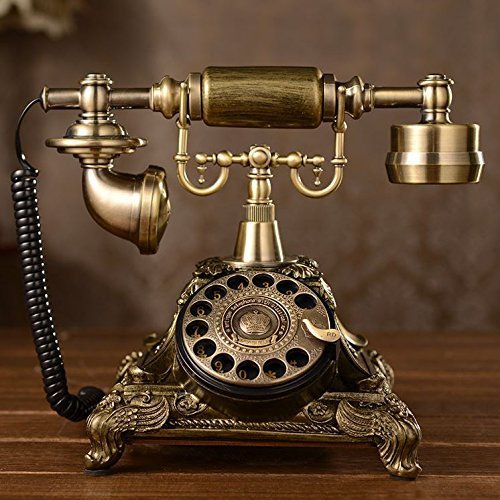 XICHEN Resin imitation copper Vintage STYLE ROTARY Retro old fashioned Rotary Dial Home and office Telephone