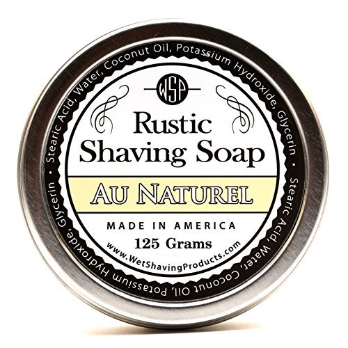 WSP Hypoallergenic Rustic Shaving Soap (Unscented) Artisan Made in America Using Vegan Natural Ingredients