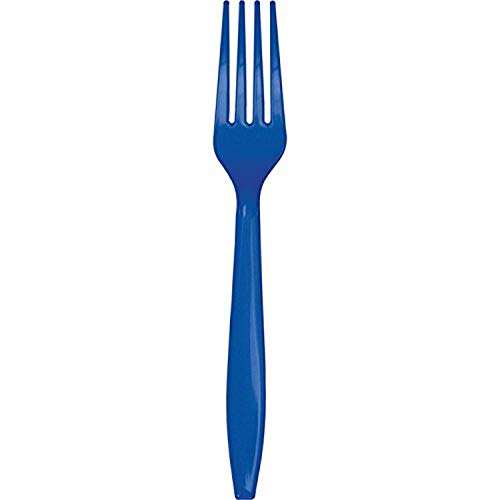 Creative Converting 010047 24 Count Touch of Color Plastic Forks, Cobalt | The Storepaperoomates Retail Market - Fast Affordable Shopping