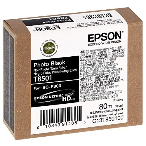 Epson T850100 T850 UltraChrome HD Photo Black -Ink