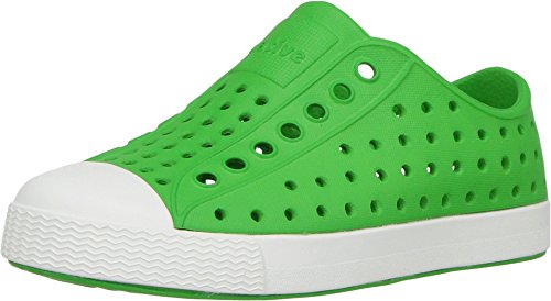 Native Shoes, Jefferson, Kids Shoe, Grasshopper Green/Shell White, 2 M US Little Kid
