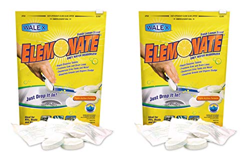 Walex TOI-61776 Elemonate Grey Water Deodorizer and Cleaner (Quantity 2)