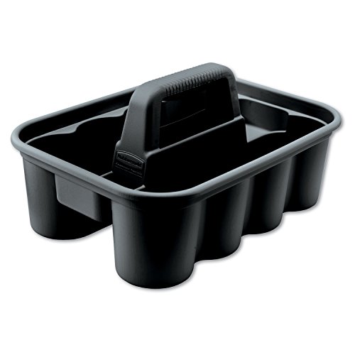 Rubbermaid Commercial RCP 3154-88 BLA Black Deluxe Carry Caddy, 8-Comp, 15″ Width x 7 2/5″ Height