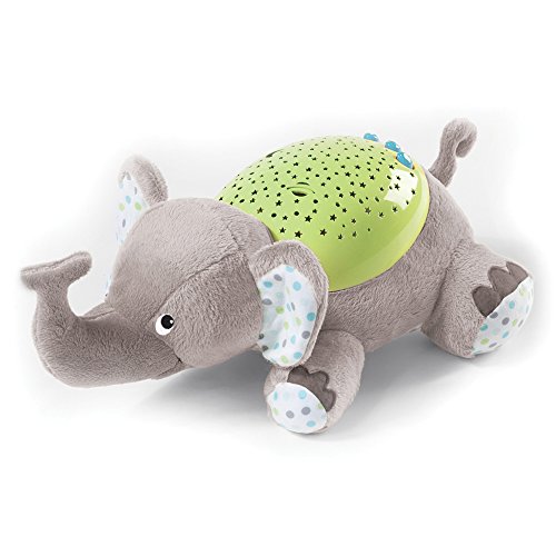 SwaddleMe® Slumber Buddies® Soother (Gray/Green Elephant) – Projector Night Light for Kids with Calming Songs and Sounds