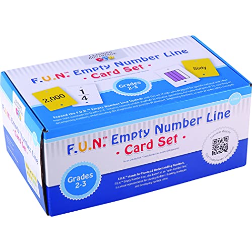 Learning Advantage 7984 F.U.N. Empty Number Line Card Set, Grade 2 to 3