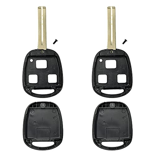 Keyless2Go Replacement for New Uncut Remote Head Key Shell (Short Blade) for FCC HYQ12BBT HYQ1512V – Shell ONLY (2 Pack)