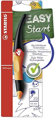 Stabilo EASYoriganl Rollerball Pen (Right-Handed), 0.5 mm – Orange/Anthracite