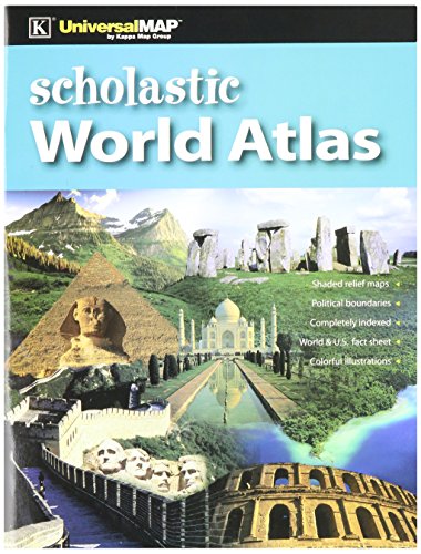 Kappa Map 11768 World Atlas Scholastic Edition, 8.5″ Height, 0.13″ Width, 11″ Length