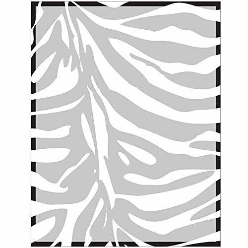 Full Zebra Print with Border Stationery Letter Paper – Wildlife Animal Theme Design – Gift – Business – Office – Party – School Supplies