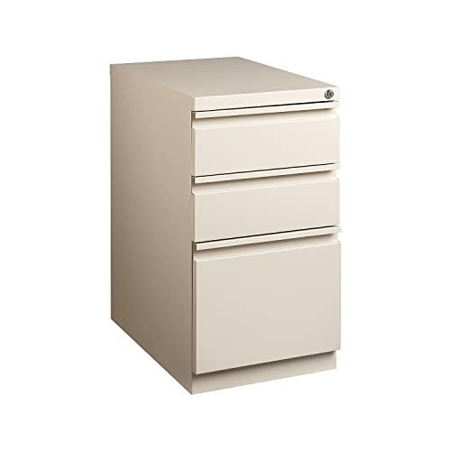 Staples 375798 3-Drawer Mobile Pedestal File Cabinet Putty (20-Inch)