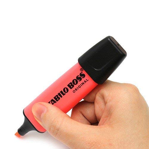STABILO Boss Original Highlighter Pens Chisel Tip 2-5mm Line Red (Pack of 1)