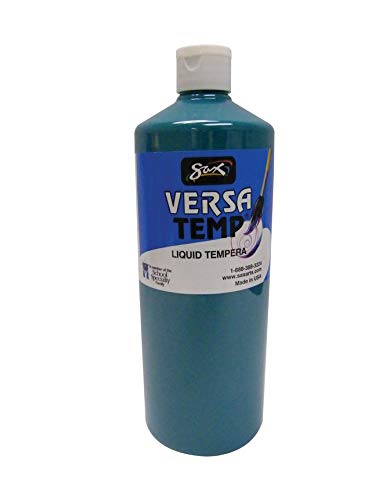 Sax – 2682 Versatemp Heavy-Bodied Tempera Paint, Turquoise, 1 Quart