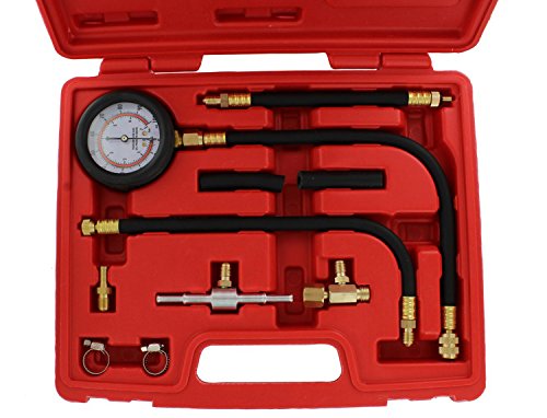 ABN Fuel Injection Pressure Test Kit – Comprehensive Universal Set with Improved Flex Hoses, Fittings, and Instructions