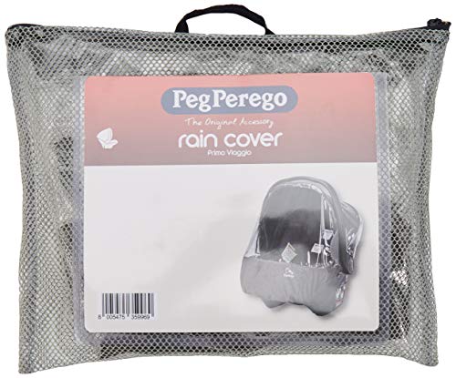 Peg Perego Primo Viaggio Rain Cover – Accessory – Approved for Use with Any Peg Perego Primo Viaggio Infant Car Seats – Clear with Light Grey