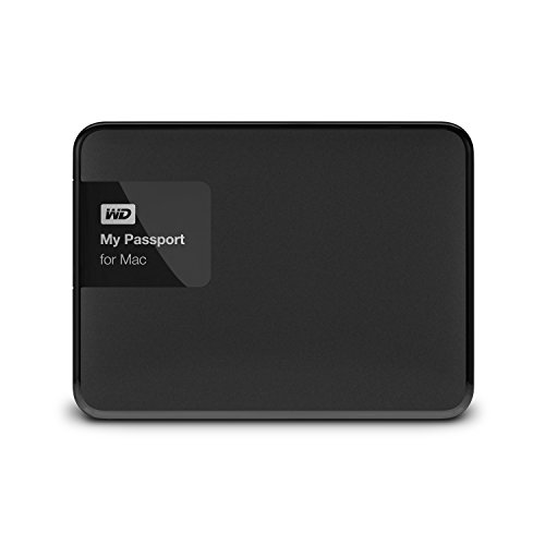 WD 2TB Black My Passport for Mac Portable External Hard Drive – USB 3.0 – WDBCGL0020BSL-NESN