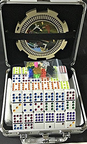 Mexican Train & Chicken Domino Set, Professional Set of 91, Double of 12